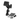 Garmin 010-10962-10 handlebar mount kit, black ball arm, square plate, four long bolts, washers and spacers