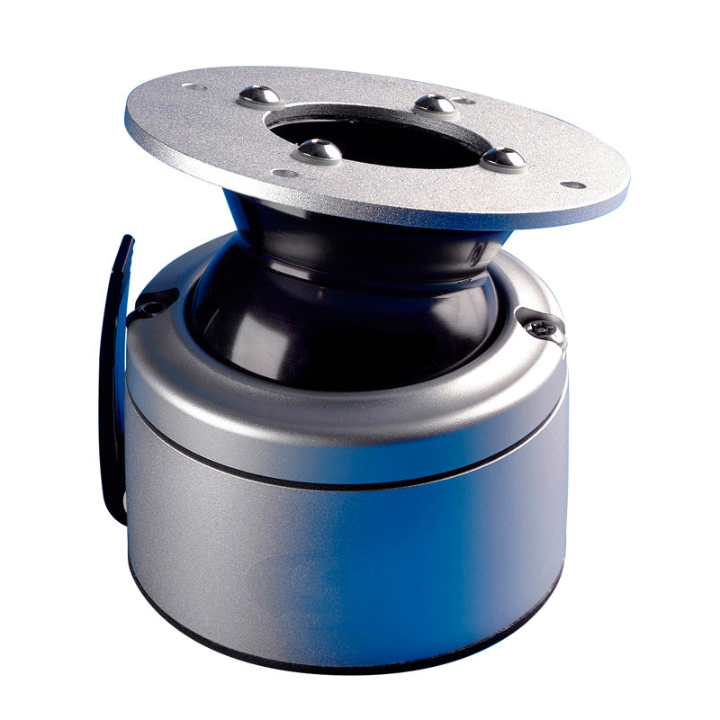 Scanstrut SPDB adjustable deck pod base unit, silver aluminium swivel base with black ball joint and top plate