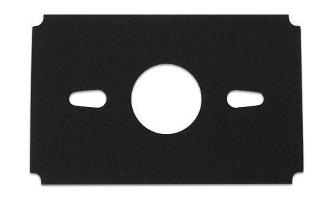 Garmin 010-12239-00 flush mount gasket for the GNX 120 display, black gasket with round and slot cut-outs