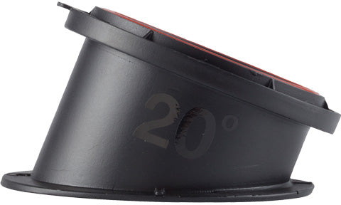 Garmin 010-12443-03 20 degree in-hull mount GT15 replacement, black angled housing marked 20 degrees
