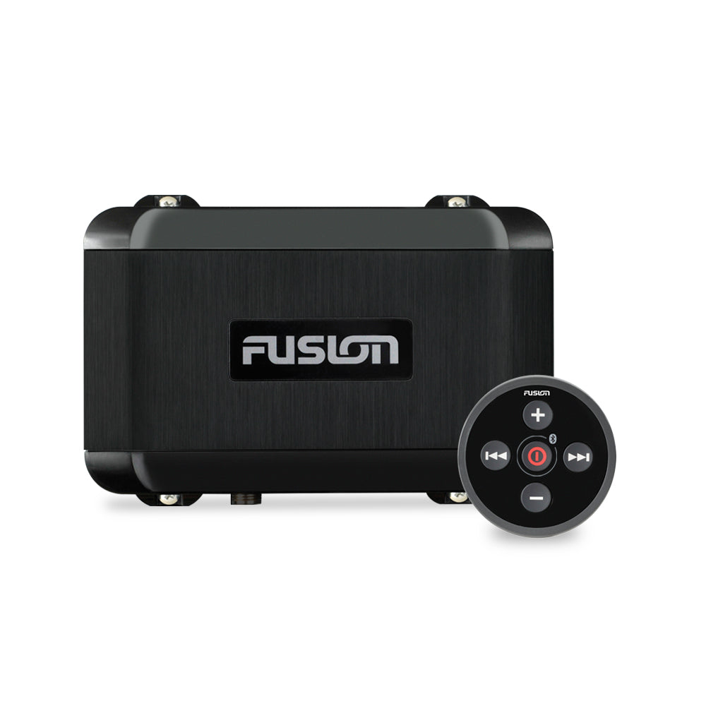 Fusion BB100 010-01517-01 black box with remote, black audio unit and round control pad