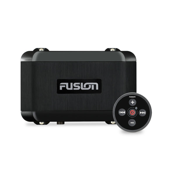 Fusion BB100 010-01517-01 black box with remote, black audio unit and round control pad