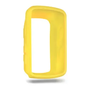 Garmin Edge 520 010-12193-00 yellow silicone case, front view of open-fronted protective case