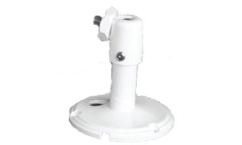 Raymarine R08201 mounting bracket for CAM100 CCTV marine camera, white round base with a short upright arm and screw