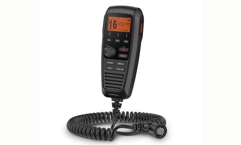 Garmin GHS 11i 010-01759-01 wired handset for VHF 210i, black with channel 16 display and coiled cable