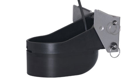 Raymarine E66084 TM258 1 kW 50-200 kHz depth and temperature transom mount transducer, black body with metal bracket