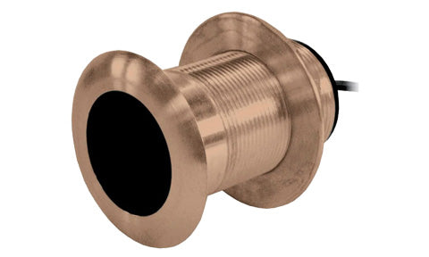 Garmin 77 010-10217-22 200kHz bronze through hull transducer for 20 degree deadrise, angled with cable