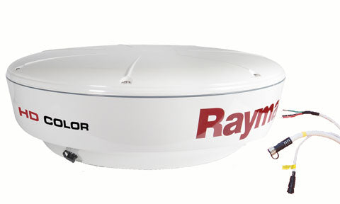 Raymarine T70169 RD424HD 4 kW 24 inch HD radome, white HD Color radome with Raymarine lettering and a cable