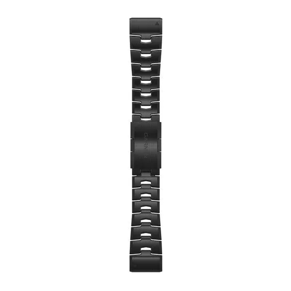 Garmin 010-12864-09 QuickFit 26 vented titanium bracelet, carbon grey DLC coated link strap