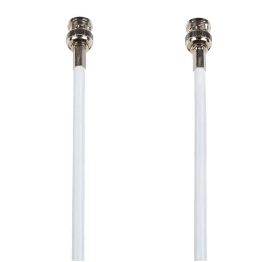 Garmin 010-11376-04 15 m video extension cable, white coax lead with BNC plugs at each end