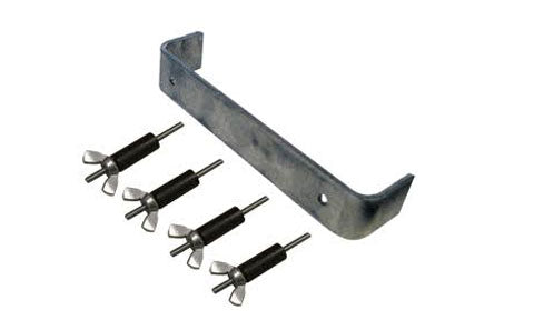 Lowrance 000-10662-001 flush-mount kit for 3 inch Elite and Hook units: metal bracket with four wing-screw bolts
