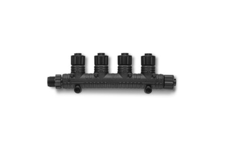 Garmin 010-11078-01 NMEA 2000 multi-port T-connector, black four-port backbone block, small view