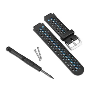 Garmin 010-11251-28 Forerunner 620 wrist strap, black and blue perforated strap with screwdriver and pins