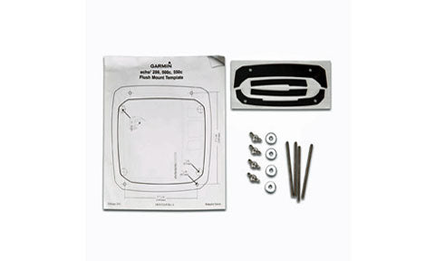 Garmin 010-11682-00 flush mount kit for GPS 158 and echo 200 500 550: template sheet, gasket, nuts and rods
