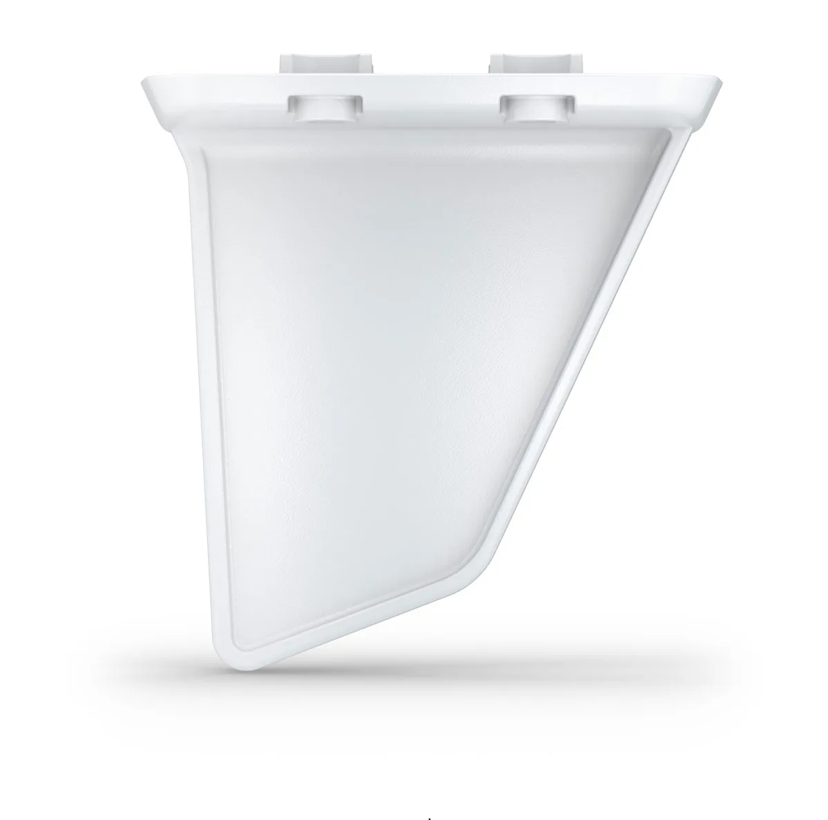 Garmin 010-12832-19 skeg in white, white moulded fin with two fixing tabs on the top flange