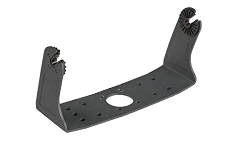 Lowrance GB-20 000-0124-58 black 7 inch gimbal bracket for HDS-7, angled view showing mounting holes and knob slots