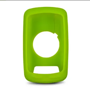 Garmin Edge 800/810 010-10644-06 green silicone case, front view with screen opening and button cut-out