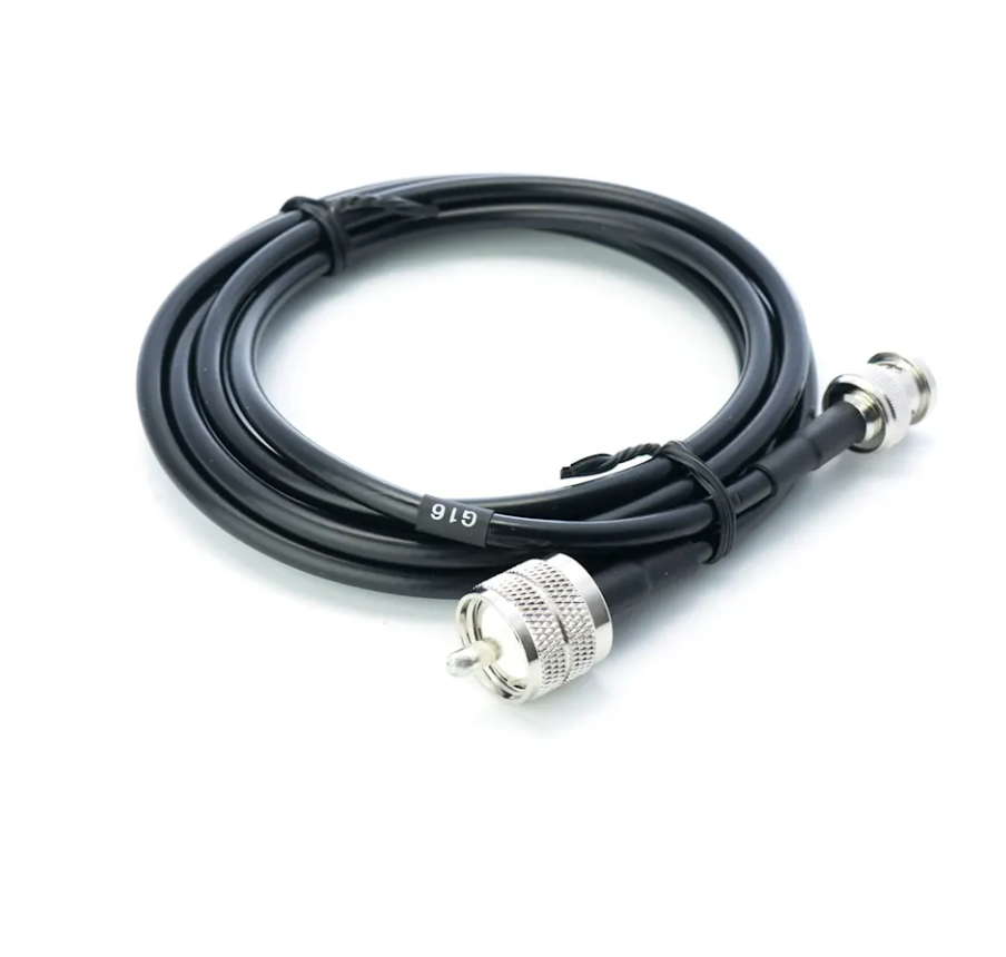 Garmin Cortex 010-13269-00 VHF patch cable 2 m, black coax lead with PL259 and BNC connectors