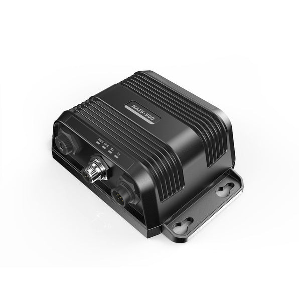 Navico 000-13611-001 NAIS-500, black Class B AIS transceiver box with ribbed sides, a connector and mounting ears