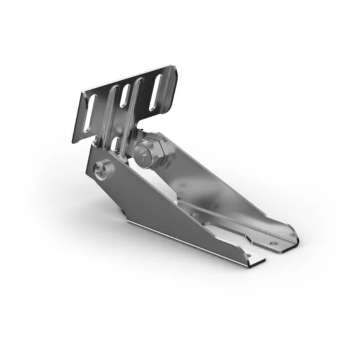 Garmin 010-12784-02 transom mount for Panoptix LVS32, folding stainless bracket, angled view