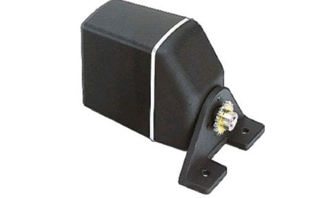 Raymarine M81135 type 1 12V autopilot rotary drive, black housing on a mounting foot with a threaded shaft