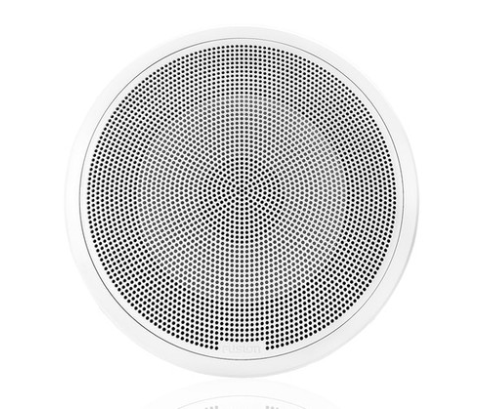 Fusion 010-02301-00 10in flush mount sub, round white, front view of perforated cover