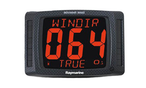 Raymarine T210 wireless multi maxi display, black Micronet unit with large red digits WINDIR 064 TRUE