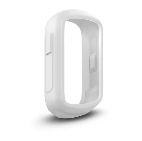 Garmin Edge 130 010-12654-24 white silicone case, front view of open-fronted protective case