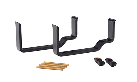 Raymarine R70531 rear mounting kit for Axiom 9, two black steel rear brackets, wooden dowels and small black clips
