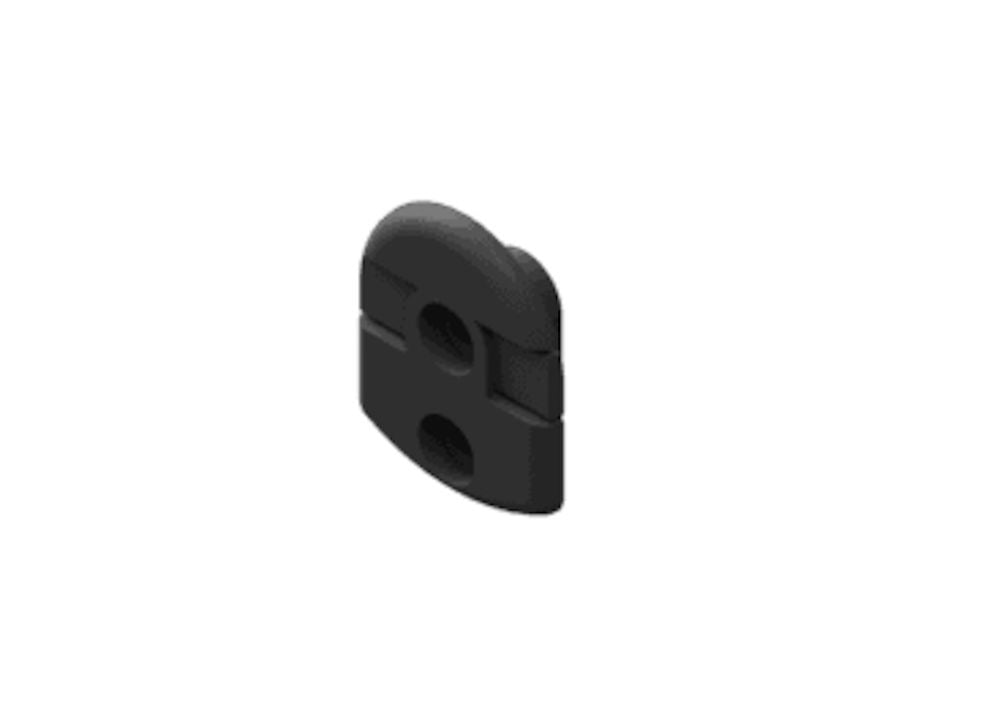 Lowrance 000-14918-001 LINK-9 fist mic mounting clip, small black rubber clip with two round holes