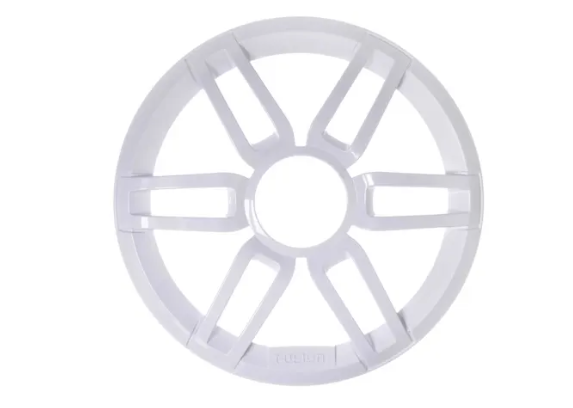 Fusion 010-12879-00 7.7in XS sports grille in white, front view of six-spoke open grille