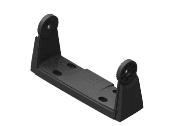 Navico 000-14261-001 RS20 and V20 mounting bracket, black U-shaped bracket with two round side knobs and screw holes