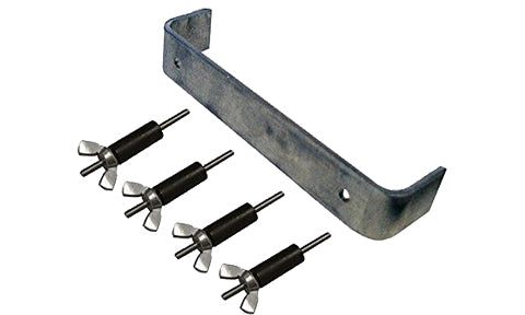 Lowrance 000-12254-001 flush mount kit for 5 to 9 inch Elite and Hook, galvanised bracket with four black wing-nut studs