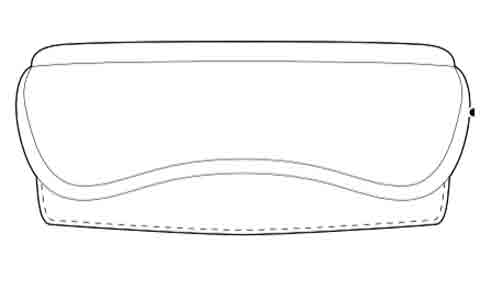 FLIR Ocean Scout A80022 soft carrying pouch, line drawing of a padded soft case on white