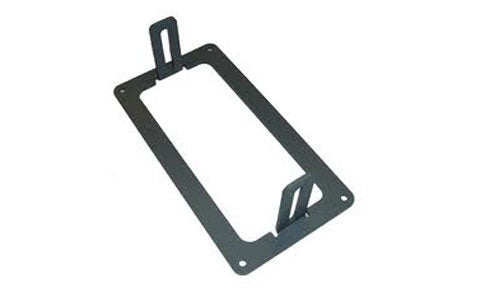 Raymarine A42119 Ray55E front flush mount kit, dark grey flat mounting frame with two folded tabs and screw slots