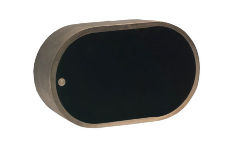 Raymarine A80325 PM275LH-W 1 kW depth pocket mount CHIRP low-high transducer, oval black face in a bronze housing