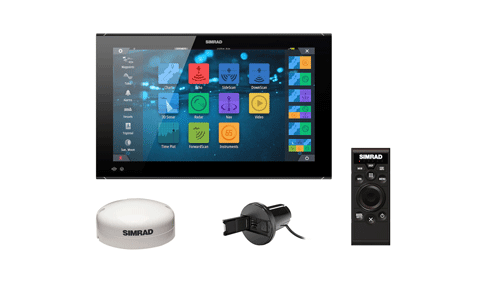 Simrad NSO EVO3S 24 inch system pack 000-15128-001: large display, GPS antenna, OP50 remote and rotary knob