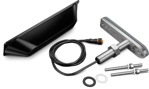 Garmin GT30-TH 010-01961-10 through hull 12 pin transducer kit: black fairing, cable, bolt studs and washers