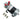 Navico 000-15444-002 PUMP-2 12 V hydraulic 0.8 L, black motor on a silver pump block with red caps and three brass fittings