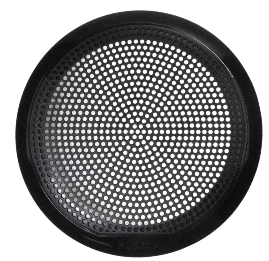 Fusion EL Series 010-12789-30 6.5in classic black grille only, close front view of black perforated grille
