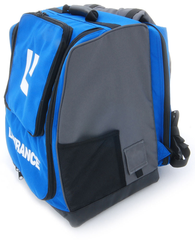 Lowrance 000-15953-001 Explorer Series ice bag only, blue and grey backpack-style bag with a white Lowrance logo