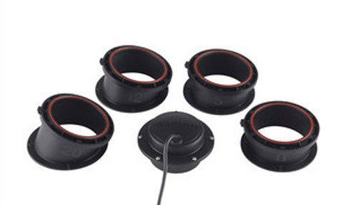 Garmin GT15M-IH 010-12402-00 in hull transducer 8 pin, black fittings kit with four rings and a small transducer