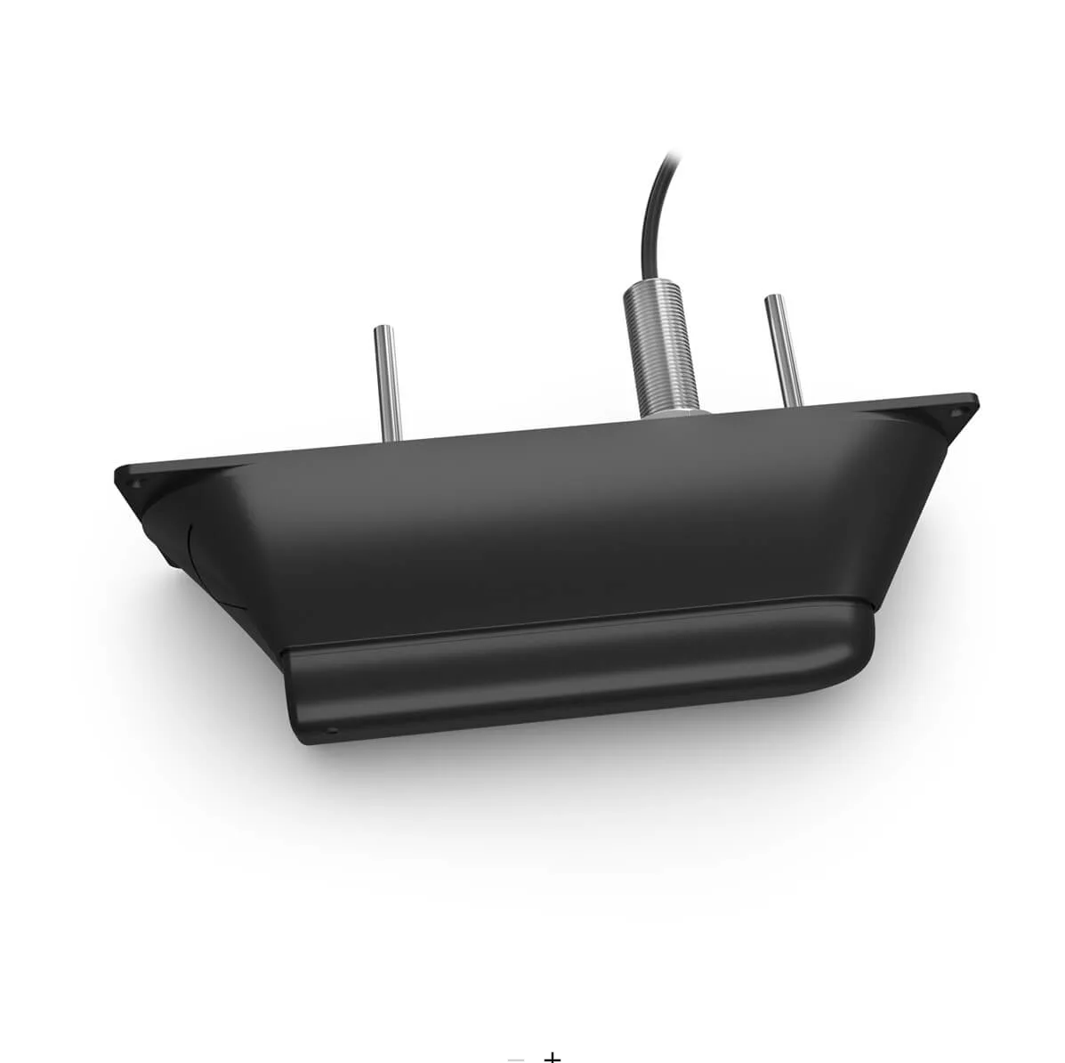 Garmin GT56UHD-TH 010-02732-10 thru-hull transducer, black fairing with steel studs and central stem