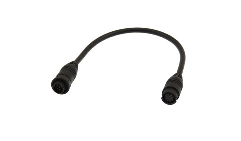 Raymarine A80484 Axiom DownVision adaptor cable 9-pin to 7-pin, short black cable with a round plug at each end