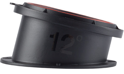 Garmin 010-12443-02 12 degree in-hull mount GT15, black angled housing marked 12 degrees