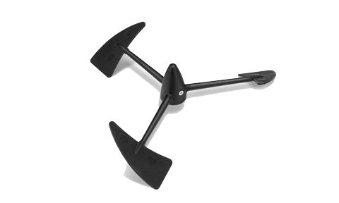 Garmin gWind 010-12117-08 propeller, black three-blade wind propeller, front view