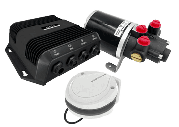 Navico 000-15951-001 NAC-1 Precision hydraulic pilot pack, black computer box, hydraulic pump and white compass