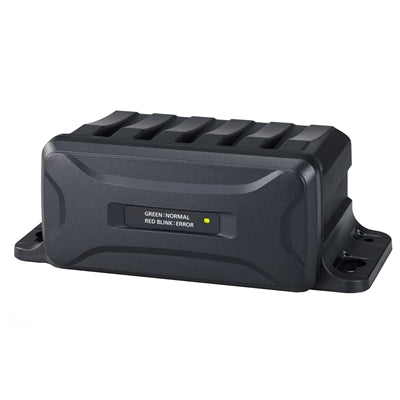Icom PS-310 DC-DC converter, black box with mounting feet and a small indicator window, shown on white