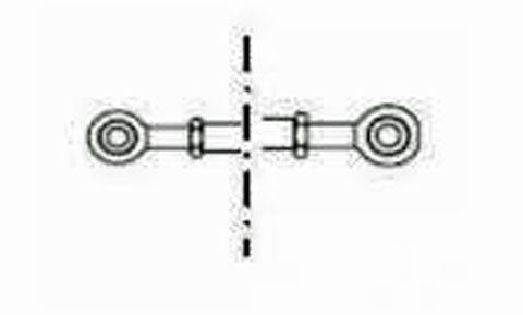 B&G Simrad 44172104 DL4050 draglink for DD15, line drawing of a rod with an eye end at each side of a central pin