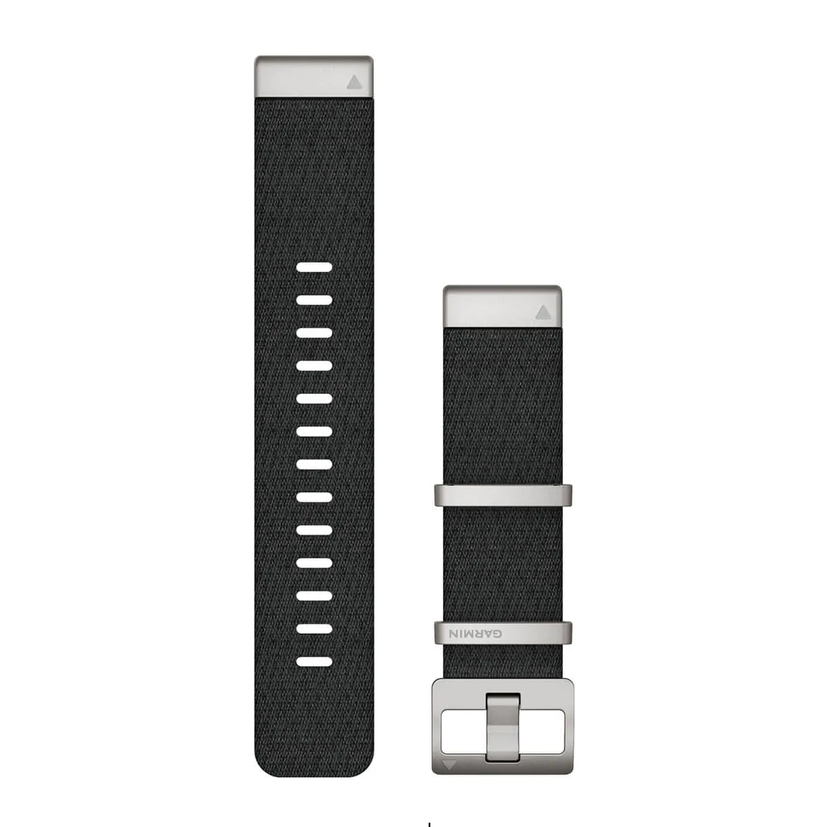 Garmin 010-12738-21 QuickFit 22 watch bands in black jacquard-weave nylon with steel keepers and buckle